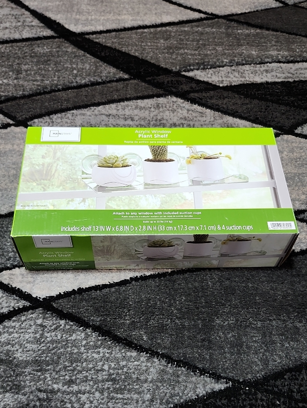 MAINSTAYS ACRYLIC WINDOW PLANT/DECOR SELF
